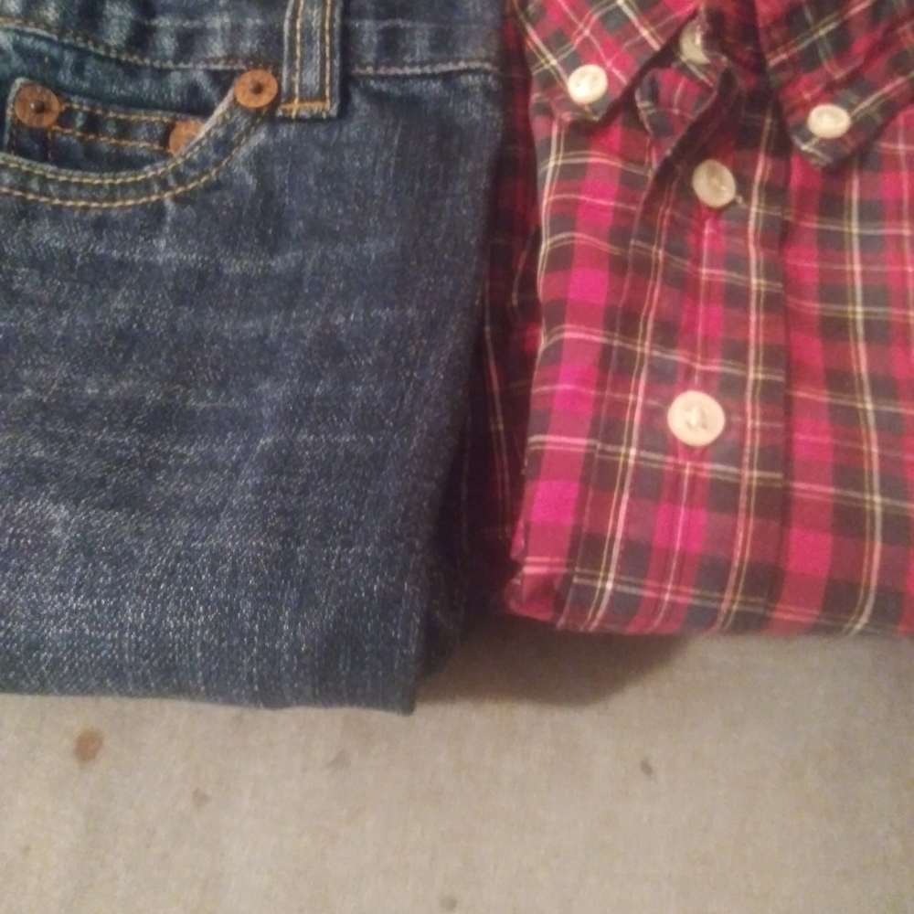 Ralph Lauren button down and jeans